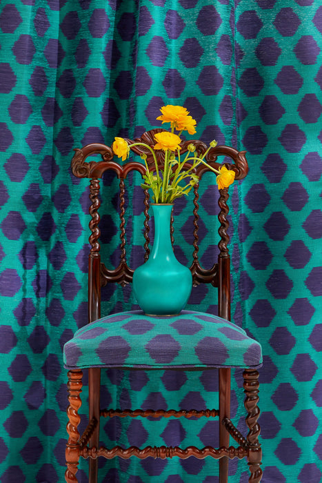 Jim Thompson Phumri Ikat Moonstone Fabric Sample JT013879002