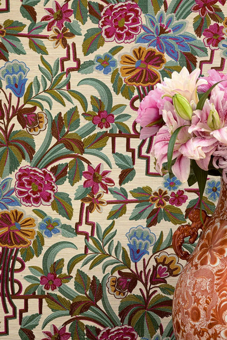 Pierre Frey Hana Bougainvillier Wallpaper FP043001
