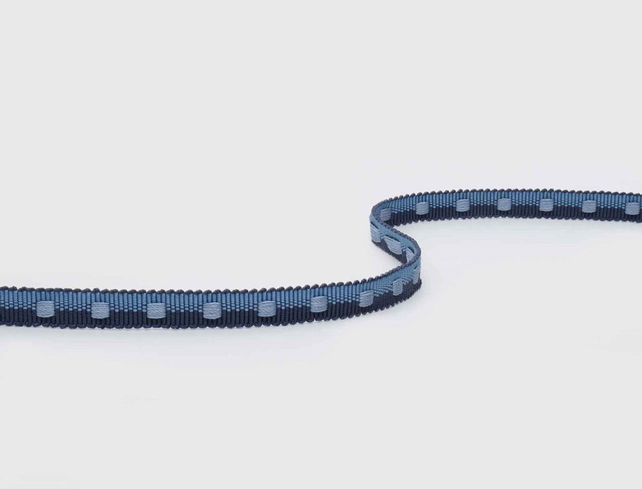 Jim Thompson Dotted Silk Tape  Indigo Trim Sample JT030060009