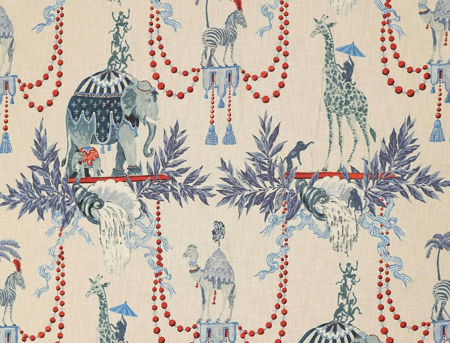 No.9 Thompson Monkey Business Blue Fabric Sample N9012304001