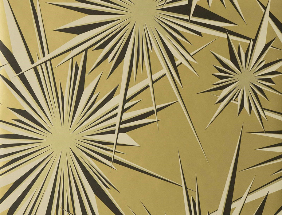 Jim Thompson Golden Sunburst  Gold Wallpaper Sample JT021064004