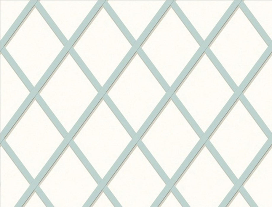 No.9 Thompson Trellis  Soft Blue Wallpaper Sample N9021024003