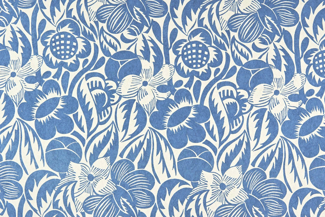 Christopher Farr Fleurs Etoilees Cobalt Wallpaper Sample