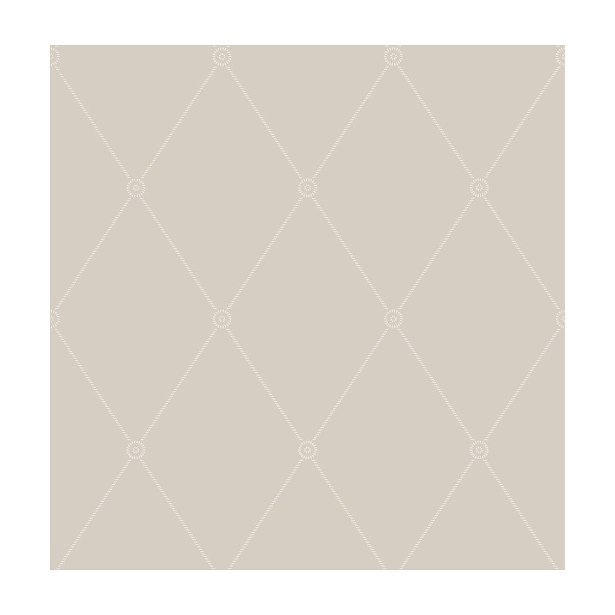 Cole & Son Large Georgian Rope Trellis Putty Wallpaper Sample 100/13061.CS.0