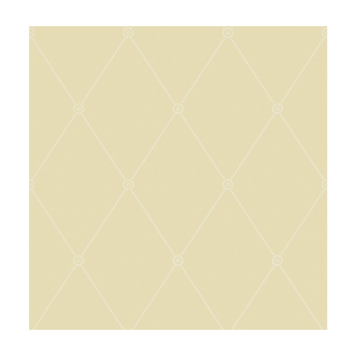 Cole & Son Large Georgian Rope Trellis Straw Wallpaper Sample 100/13063.CS.0