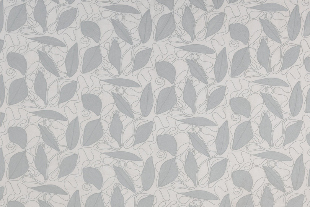 Christopher Farr Foliage Embroidered Pale Blue Fabric