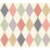 Cole & Son Punchinello Coral & Grn Wallpaper Sample 103/2009.CS.0