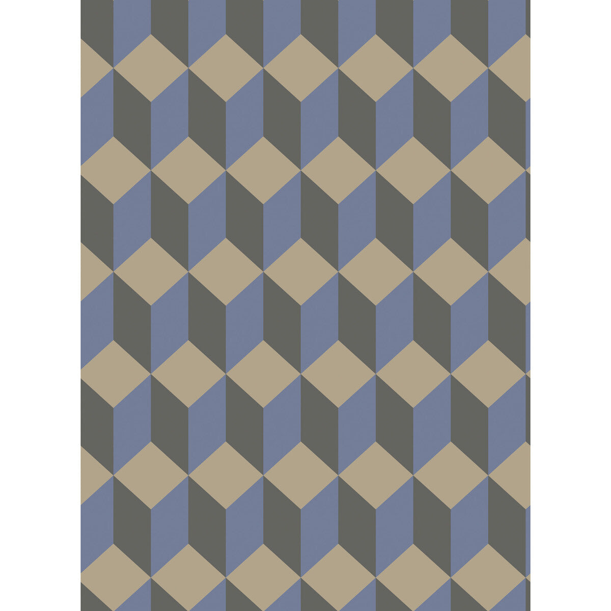 Cole & Son Delano Blue And Black Wallpaper Sample 105/7034.CS.0