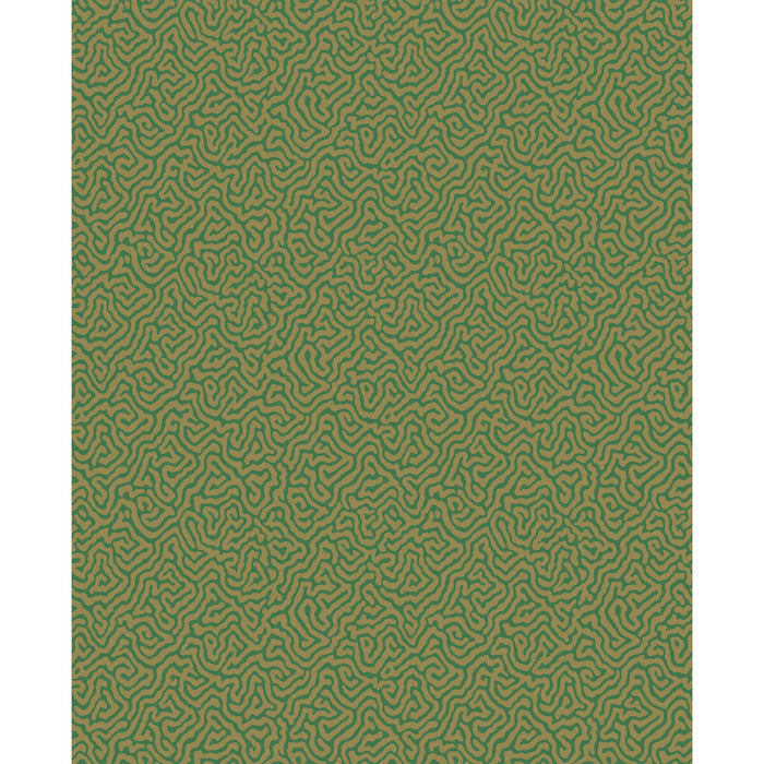 Cole & Son Vermicelli Green & Gold Wallpaper Sample 107/4022.CS.0