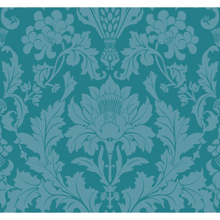 Cole & Son Fonteyn Teal Wallpaper Sample 108/7033.CS.0