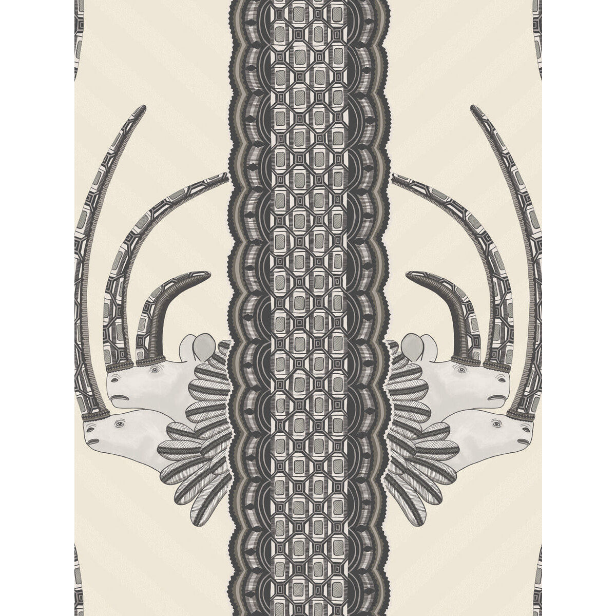 Cole & Son Jabu Black & White Wallpaper Sample 109/3014.CS.0