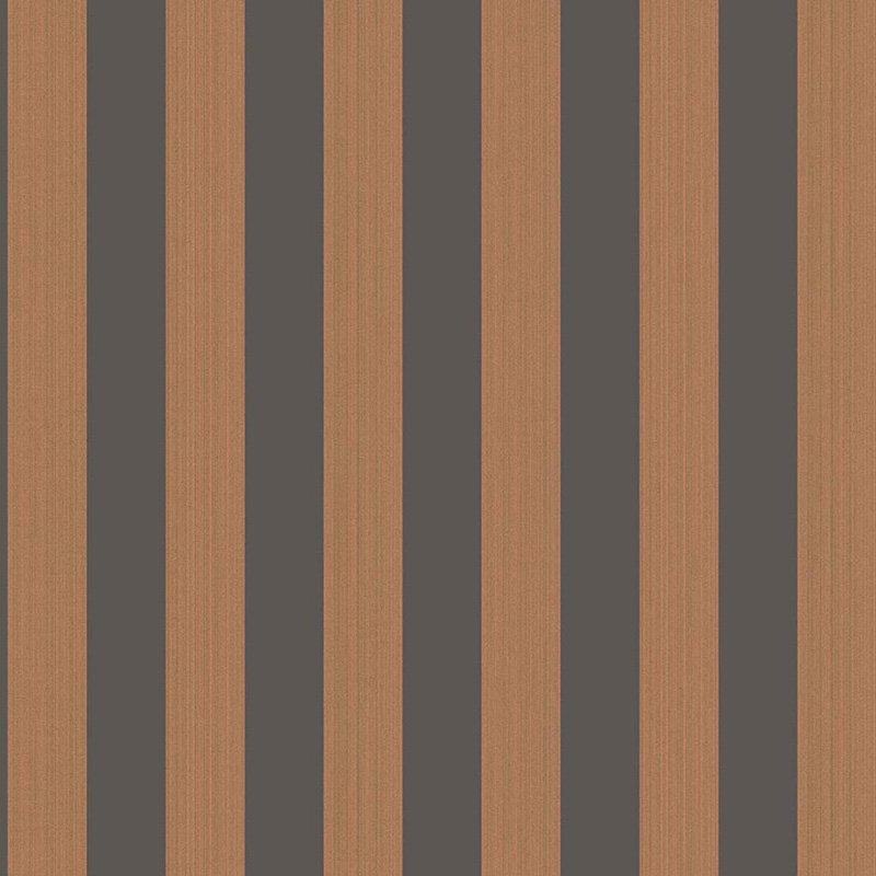 Cole & Son Regatta Stripe Tan + Black Wallpaper Sample 110/3017.CS.0