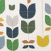 Christopher Farr Happy Flowers Embroidered Dark Indigo Fabric