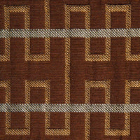 Calvin Labyrinth (11149) (ls) Chocolate & Aqua Fabric 11153