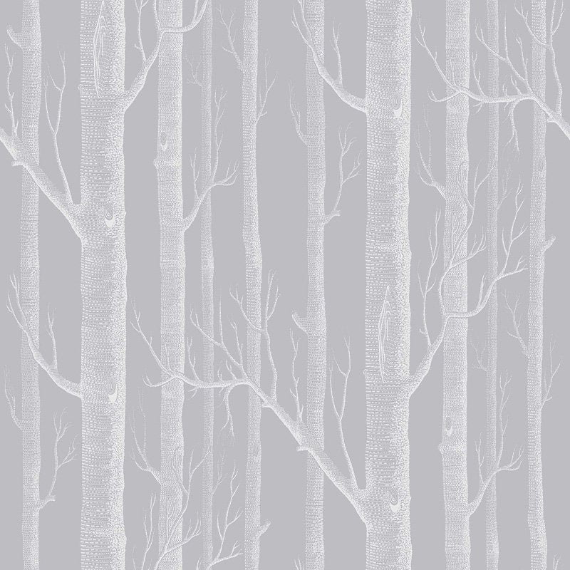 Cole & Son Woods Grey/White Wallpaper Sample 112/3012.CS.0
