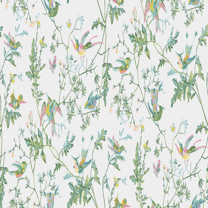 Cole & Son Hummingbirds Green/Pink Wallpaper Sample 112/4015.CS.0