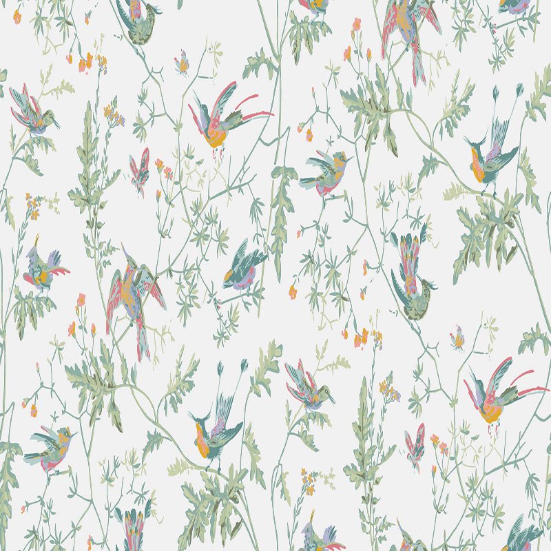 Cole & Son Hummingbirds Pastel Wallpaper Sample 112/4016.CS.0