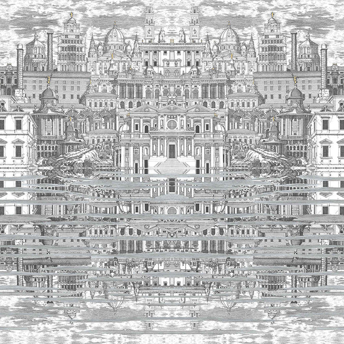 Cole & Son Riflesso Black/White Wallpaper Sample 114/20040.CS.0