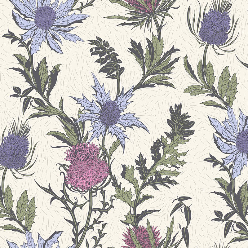 Cole & Son Thistle Lilac/Cerise/White Wallpaper Sample 115/14044.CS.0
