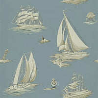 Ralph Lauren Down Easter Boats Mist Wallpaper PRL5024-02