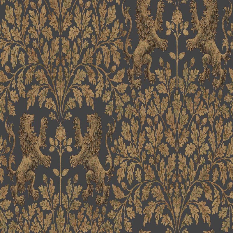 Cole & Son Boscobel Oak Ant Gold/Blk Wallpaper Sample 116/10036.CS.0