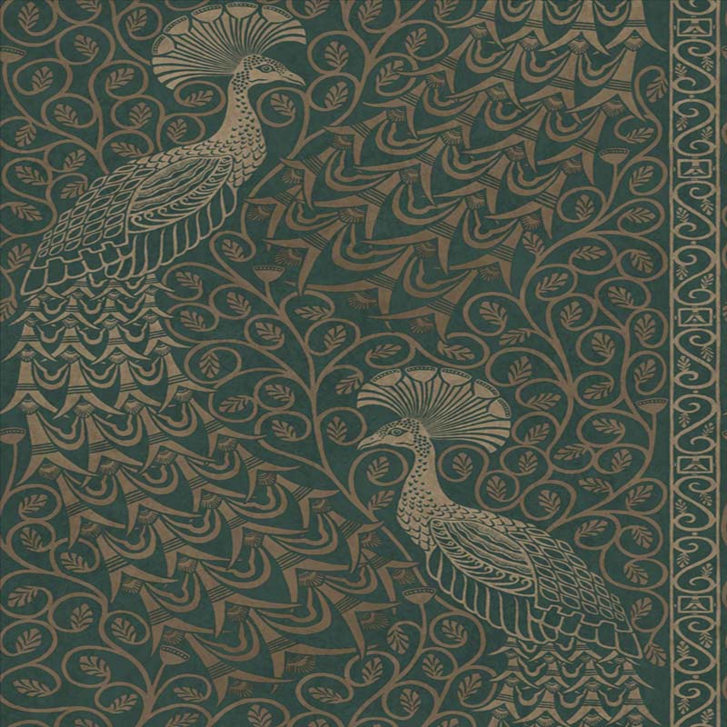 Cole & Son Pavo Parade Mgilver/Green Wallpaper Sample 116/8031.CS.0