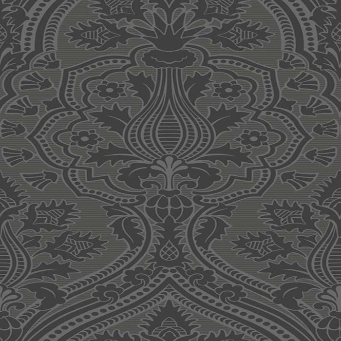 Cole & Son Pugin Palace Flock Charc Wallpaper Sample 116/9035.CS.0