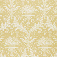 Schumacher Clairemont Damask Yellow Fabric 1178015
