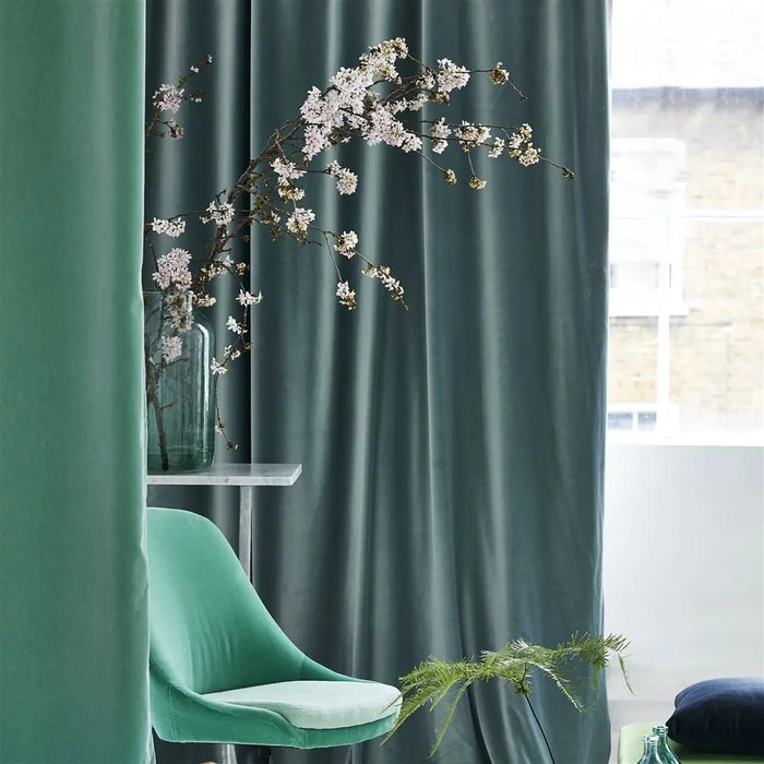 Designers Guild Velluto Stretto Turquoise Fabric FDG2704-37