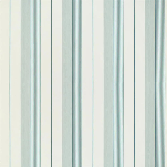 Ralph Lauren Aiden Stripe Teal Blue Wallpaper Sample PRL020/14