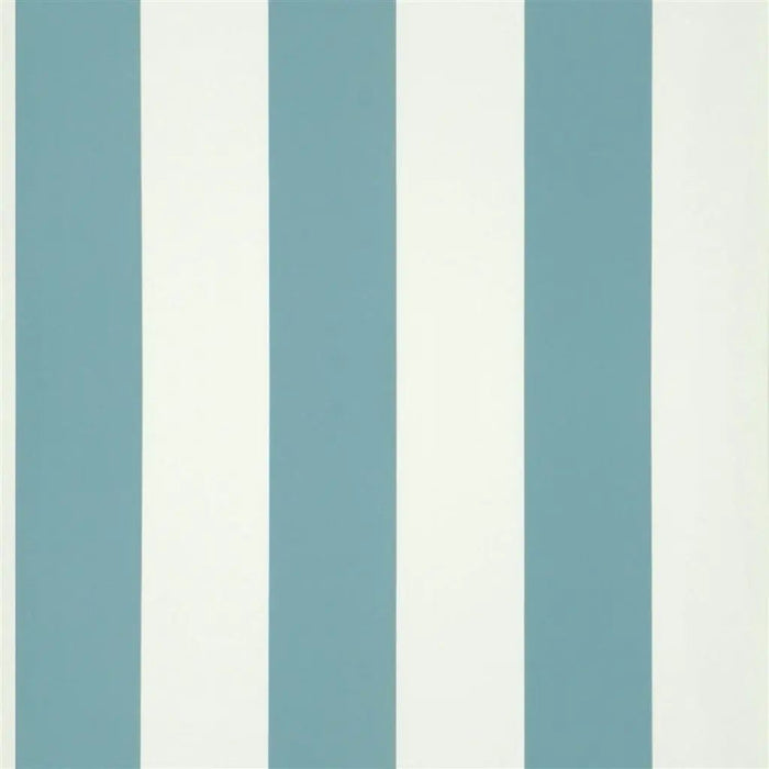 Ralph Lauren Spalding Stripe Slate Blue Wallpaper Sample PRL026/25