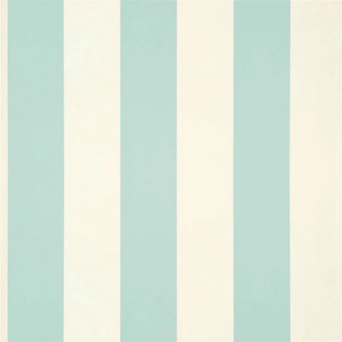 Ralph Lauren Spalding Stripe Duck Egg Blue Wallpaper Sample PRL026/24