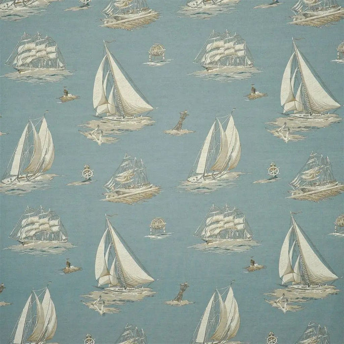 Ralph Lauren Down Easter Boats Mist Fabric Sample FRL5111/02