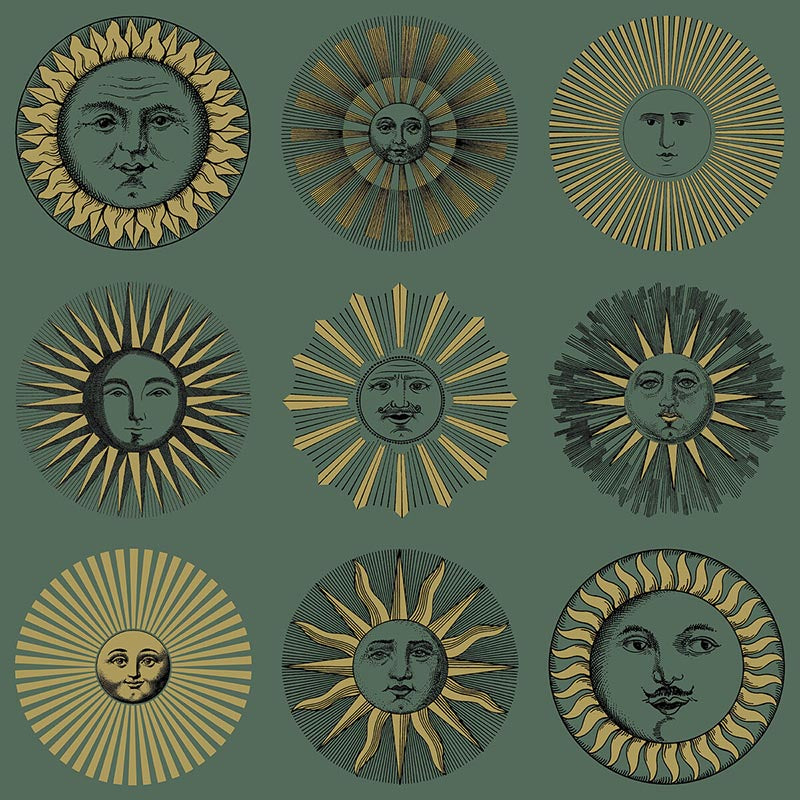 Cole & Son Soli Emerald & Gold Wallpaper Sample 123/1005.CS.0