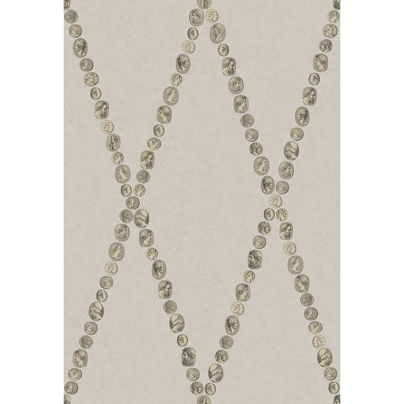 Cole & Son Cammei Soft Gold On Stone Wallpaper Sample 123/4019.CS.0