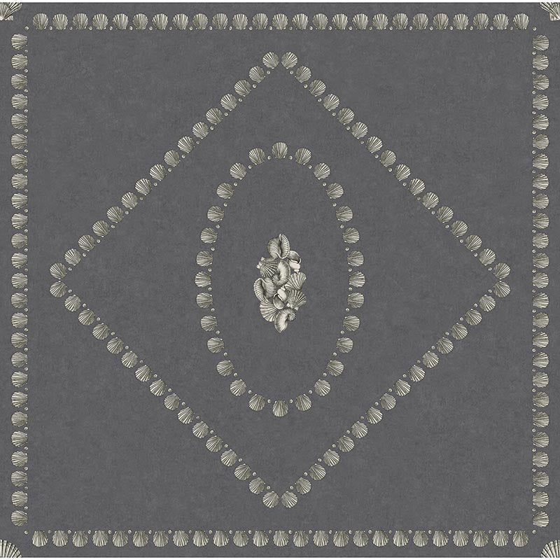 Cole & Son Conchiglie Charcoal Wallpaper Sample 123/5023.CS.0