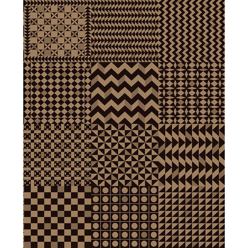 Cole & Son Geometrico Black & Gold Wallpaper Sample 123/7036.CS.0
