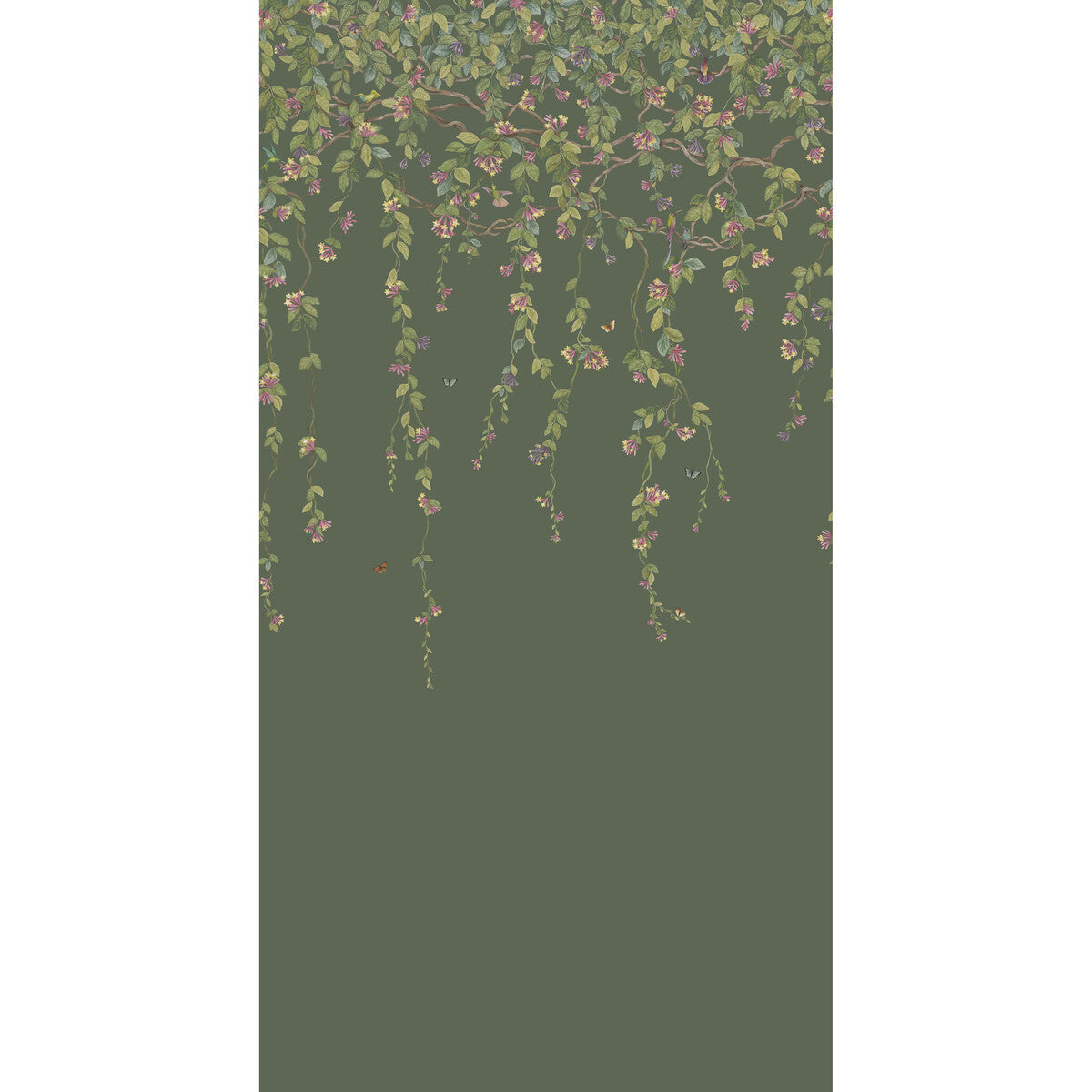 Cole & Son Hummingbirds Flora Sage Wallpaper Sample 124/2012.CS.0