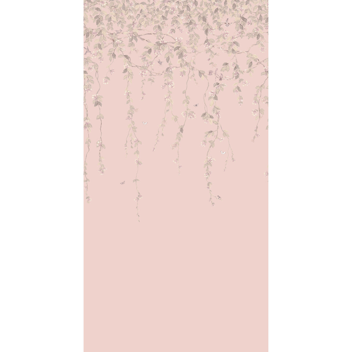 Cole & Son Hummingbirds Flora Pink/Grey Wallpaper Sample 124/2014.CS.0