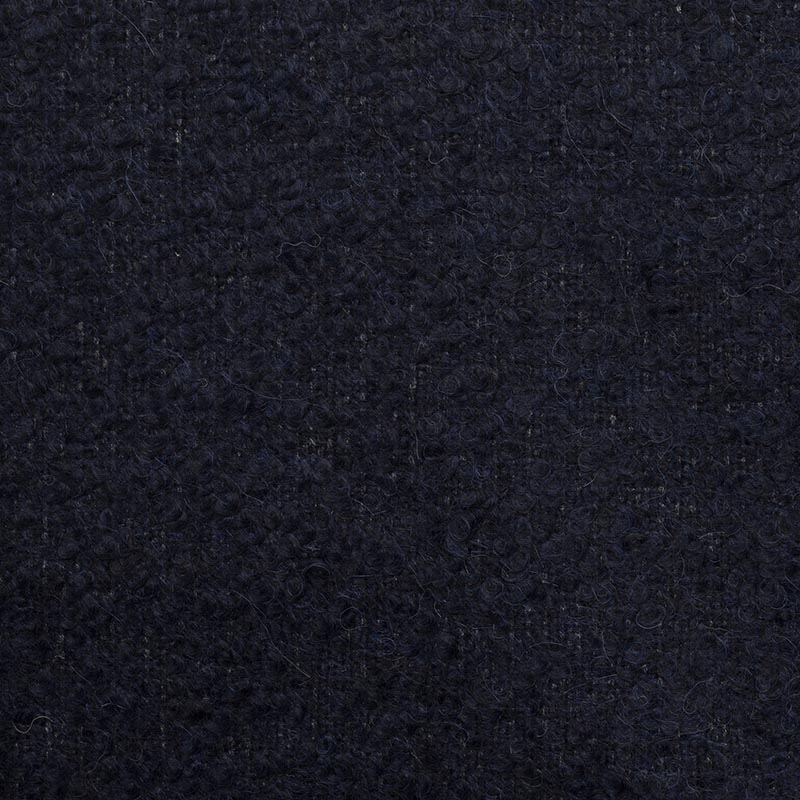 Holly Hunt Great Plains Alpaca Boucle Black Navy Fabric Sample 1261/05
