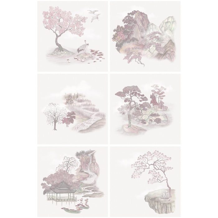 Cole & Son Tile Toile Pink Wallpaper Sample 126/10035.CS.0