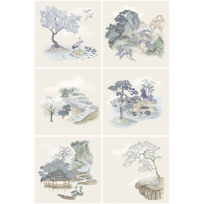 Cole & Son Tile Toile Blue Wallpaper Sample 126/10036.CS.0