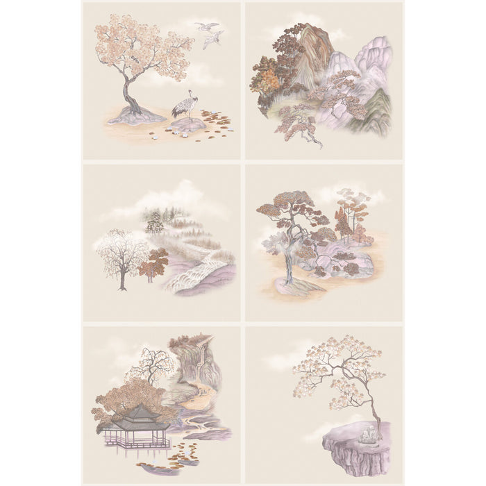 Cole & Son Tile Toile Autumnal Wallpaper Sample 126/10037.CS.0