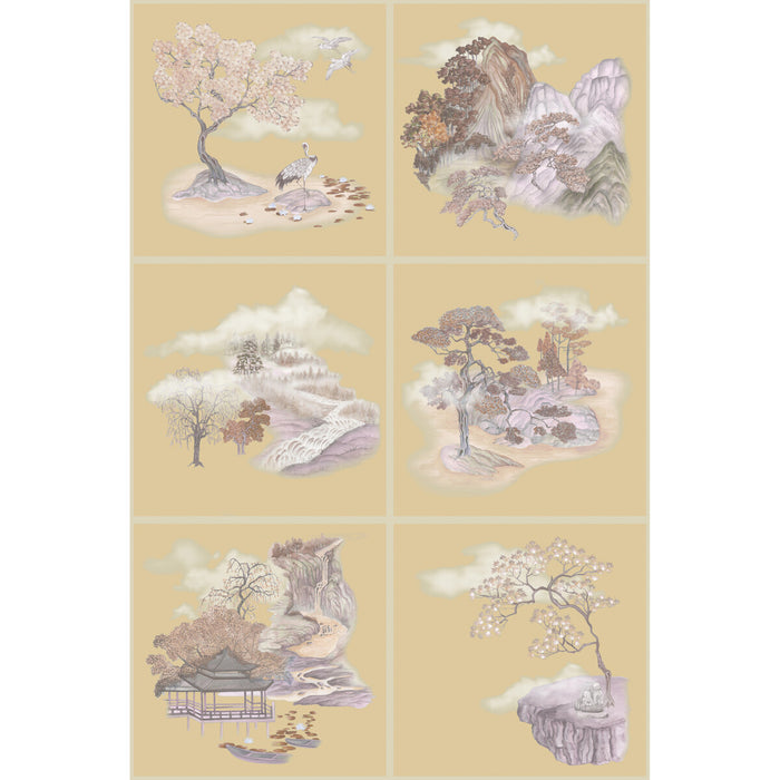 Cole & Son Tile Toile Metallic Gilded Autumnal Wallpaper 126/10038.CS.0