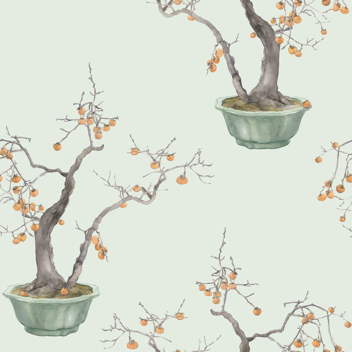 Cole & Son Kaki Persimmon Jade Green Wallpaper 126/2006.CS.0