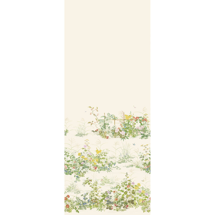 Cole & Son Scenic Flora Natural White Wallpaper Sample 126/7026.CS.0