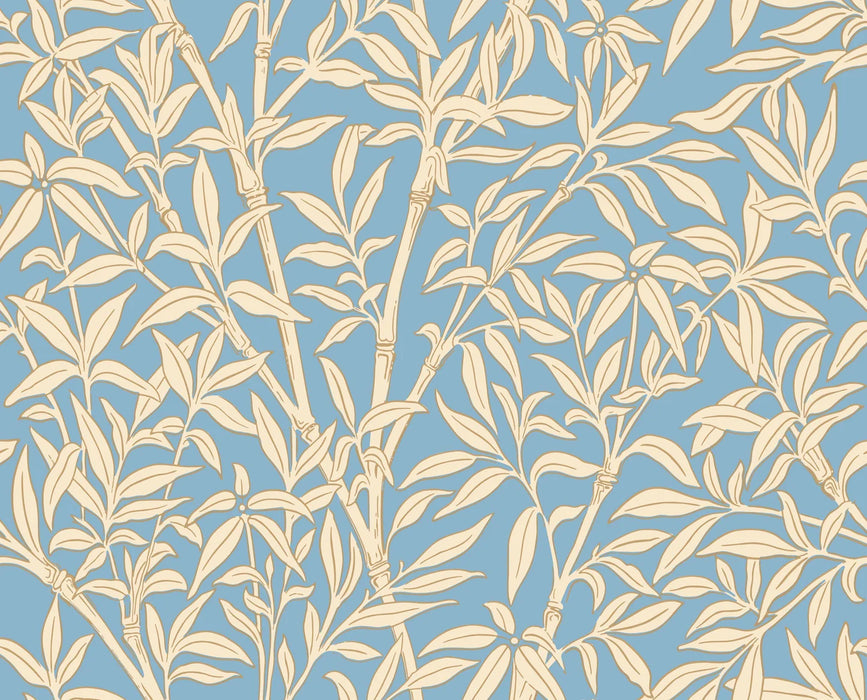 Cole & Son Bamboo Forest Yellow/Blue Wallpaper 127/1002.CS.0