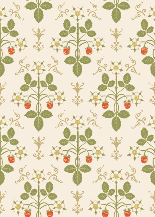 Cole & Son Strawberry Poppy/Green Wallpaper Sample 127/2008.CS.0