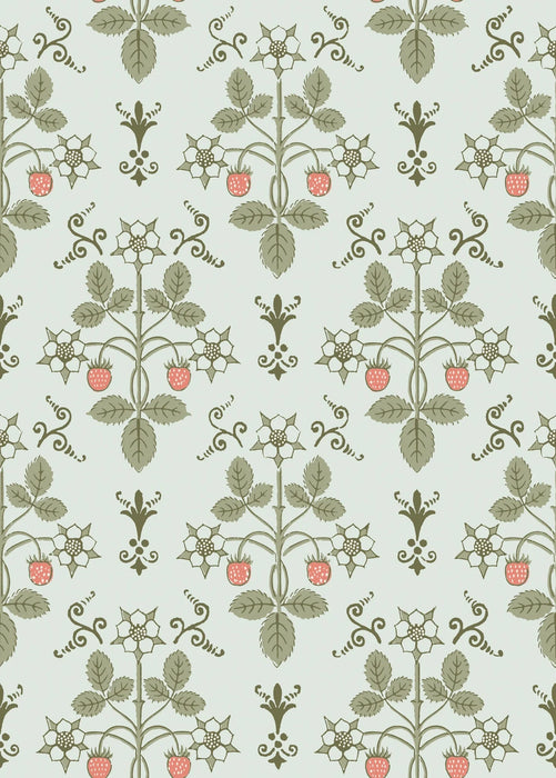 Cole & Son Strawberry Duck Egg Wallpaper Sample 127/2012.CS.0