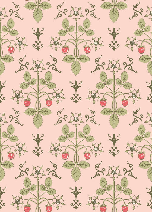 Cole & Son Strawberry Chelsea Pink Wallpaper 127/2013.CS.0